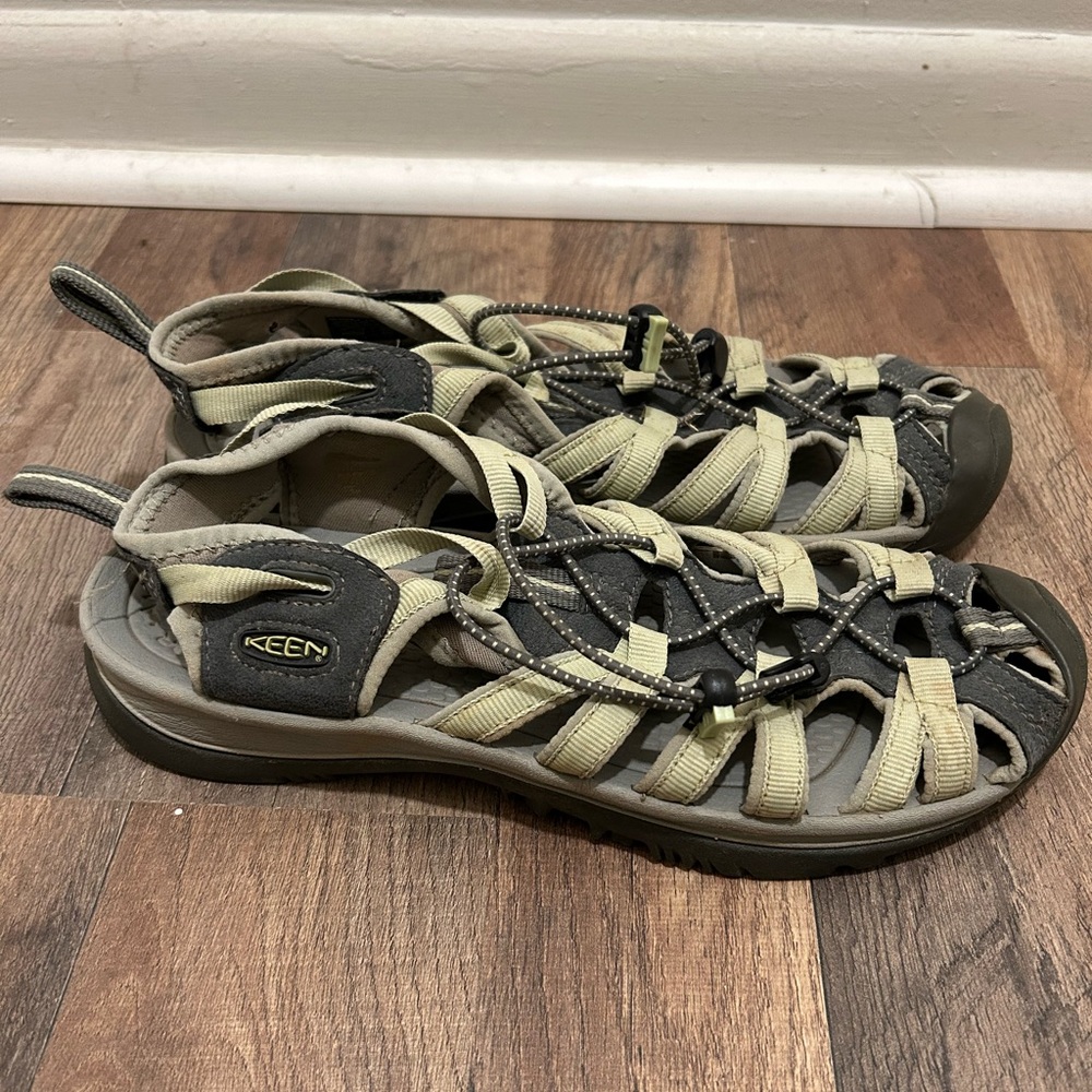Keen Strappy Outdoor Sandals in Gray and Green